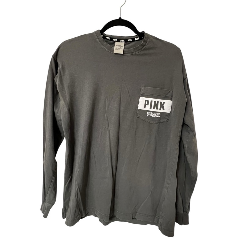 PINK Victoria's Secret Gray Long Sleeve Shirt - Picture 4 of 4
